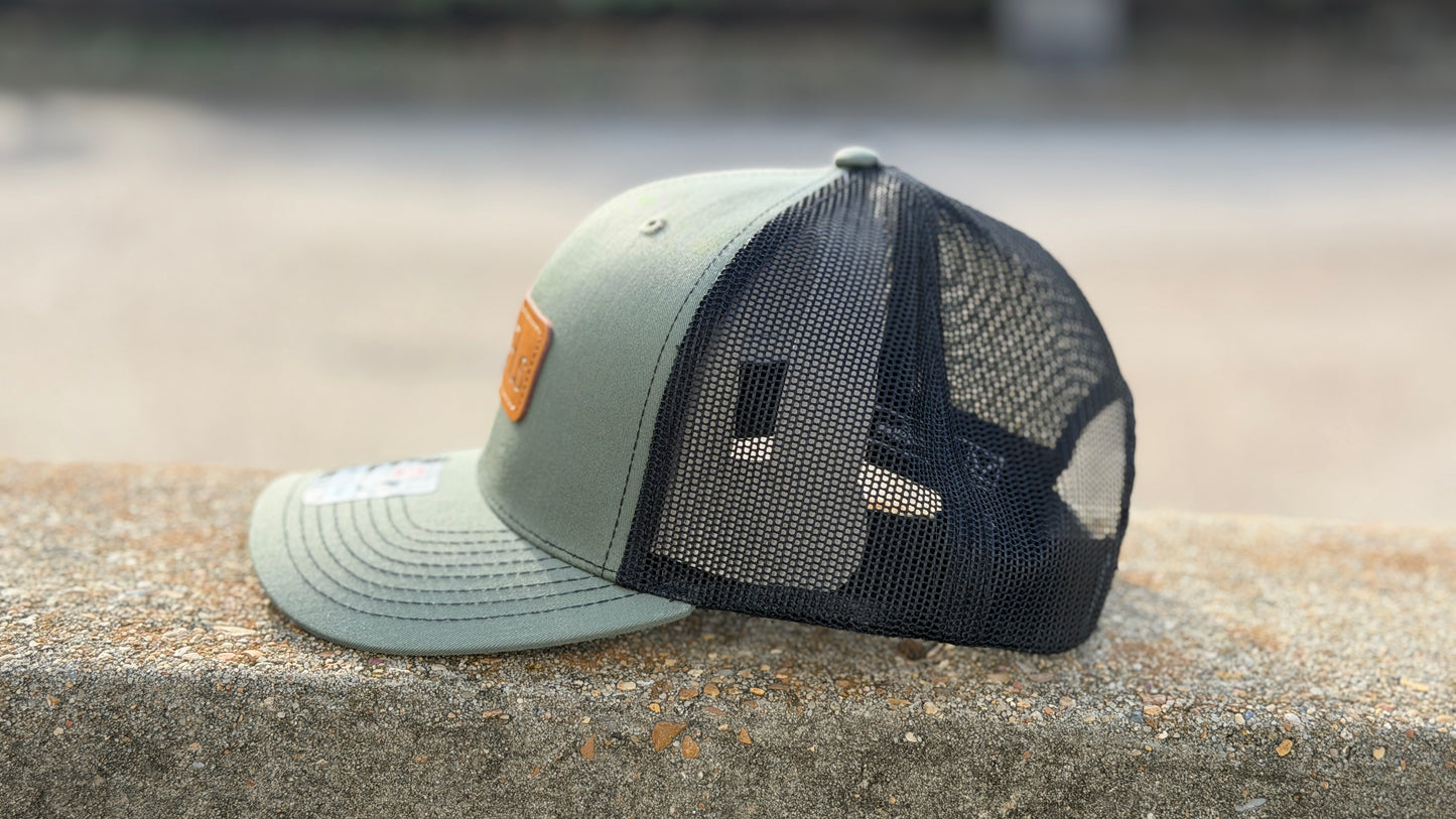 Richardson Trucker Hat - Loden w/ Black Mesh