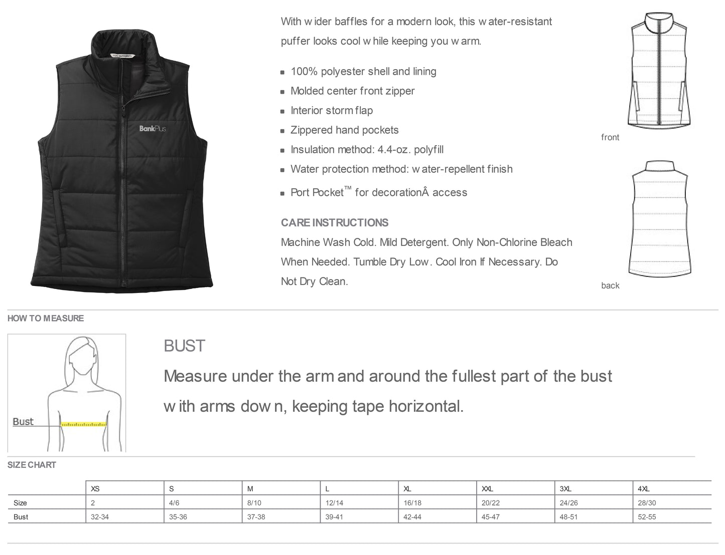 (New Hire) Women's Puffer Vest