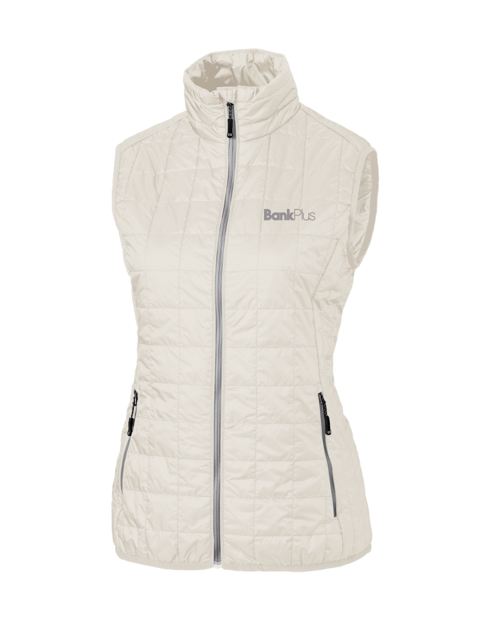 Cutter & Buck Womens Full Zip Puffer Vest - Coconut