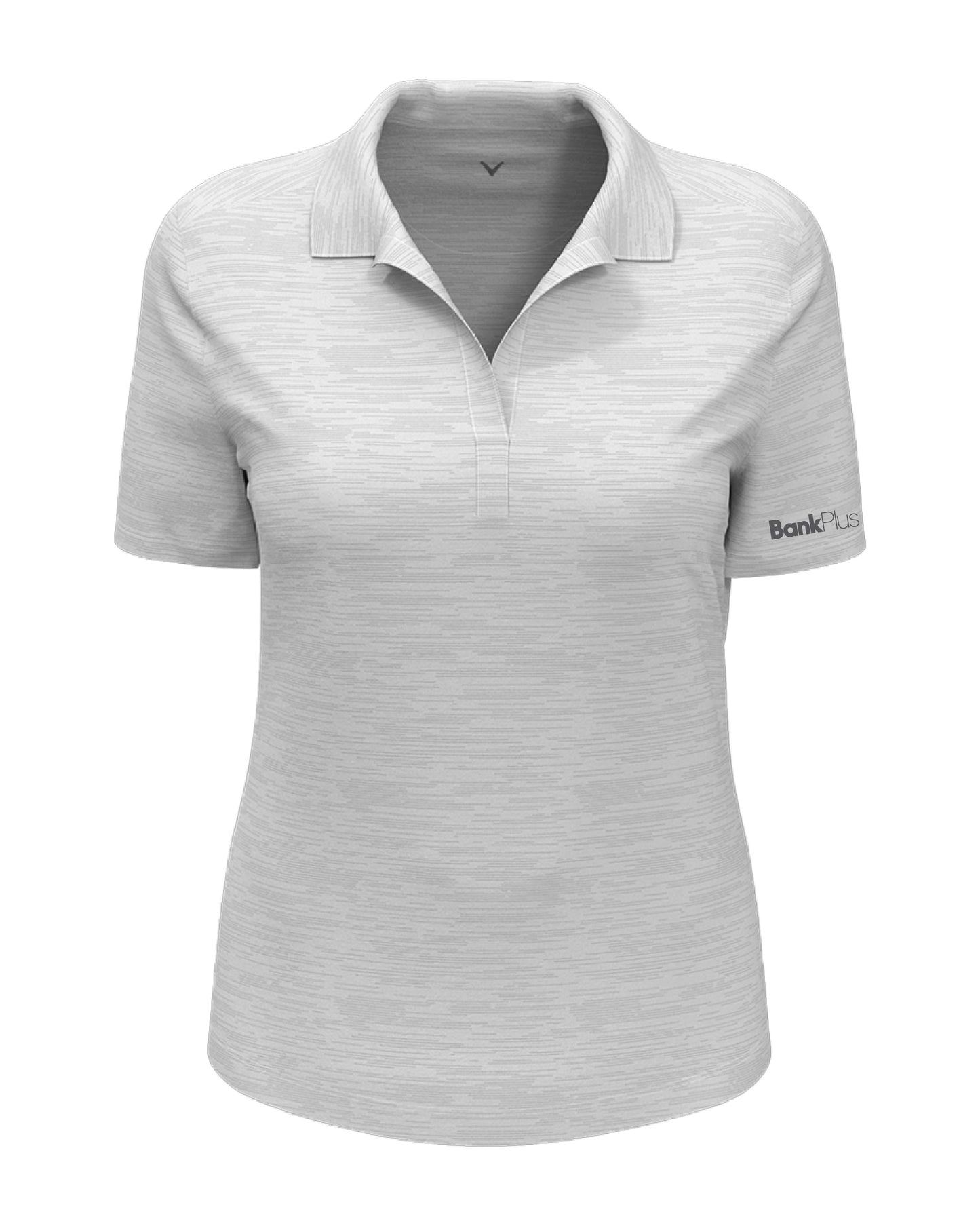 Callaway Womens Broken Strip Polo - White/Grey