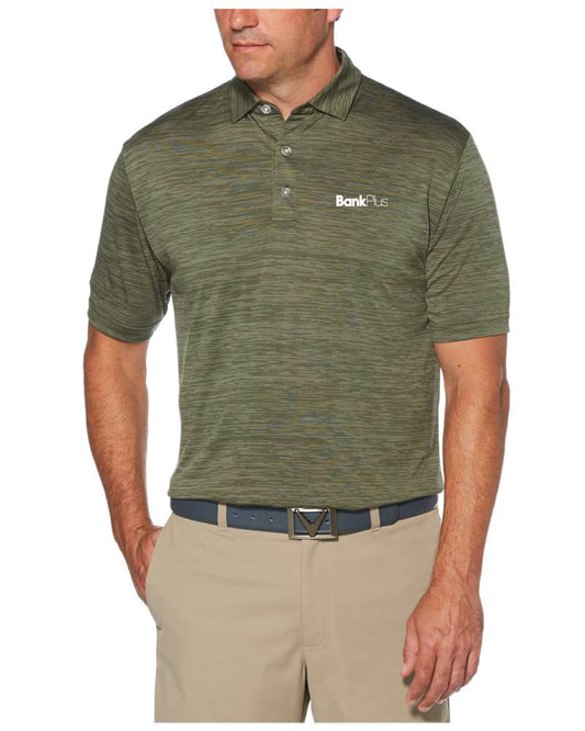 (New Hire) Mens Callaway Broken Stripe Polo - Hedge Green