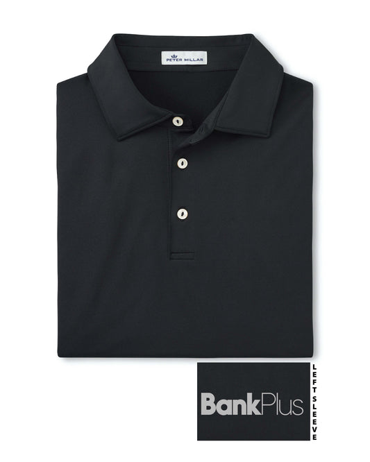 Peter Millar Men's Solid Performance Polo - Black