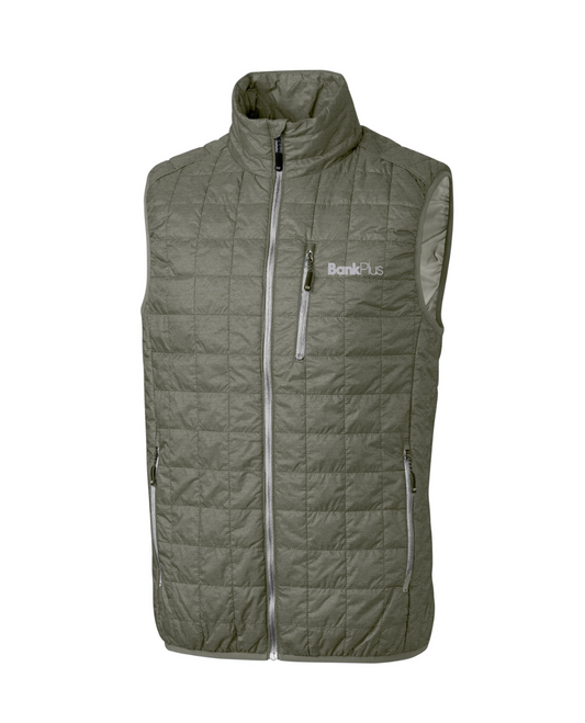 Cutter & Buck Mens Full Zip Puffer Vest - Poplar Melange